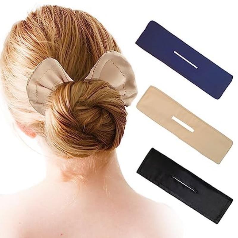 Solid Color Hair Bun Maker, 3 Counts Lazy Hair Curler, Strong Flexible Bow Maker, Heatless Styling Tools for Women & Girls