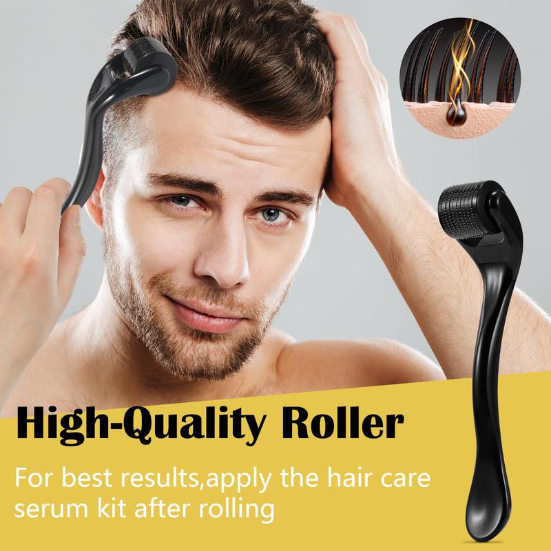 Sefudun 5% Minoxidil Hair Serum for Men and Women, Hair Care Serum for Thicker Longer Fuller Hair, with Hair Roller Set