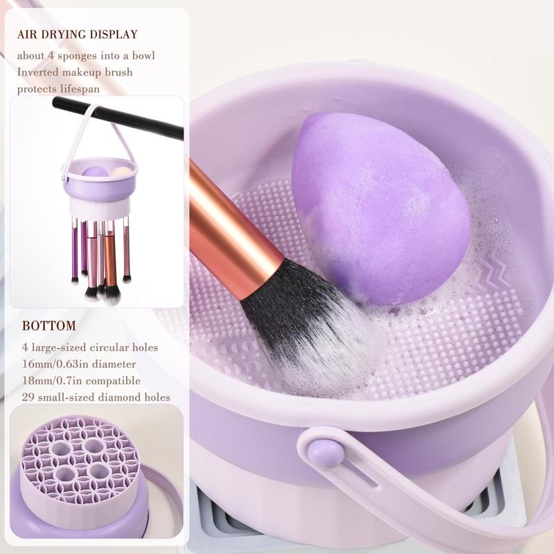 Multi-functional Makeup Brush Cleaner, Silicone Makeup Brush Drying Tool, Makeup Brush Cleaning Tool