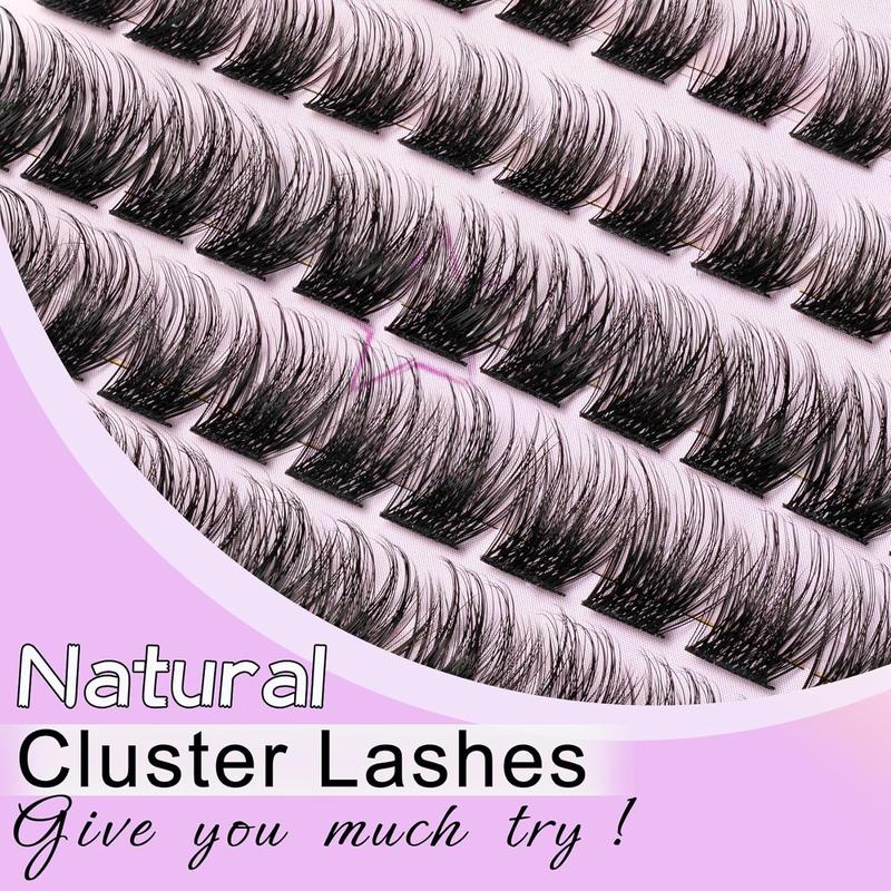 DIY Summer Lash Extensions Lash Clusters Kit, 1 Box Mixed 8-16mm Cluster Lashes & Eyelash Extension Glue & Lash Glue Remover Tweezers, Natural Look Cluster Lashes Extensions Makeup Products, Eyelashes Extensions Kit, Christmas Gift