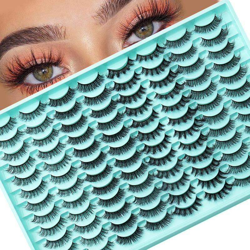 Spring Thick & Curly False Eyelashes for Lash Extensions, 48 Pairs Natural Curled Fluffy Lash Clusters Kit for Women Lash Extensions, Music Festival Makeup Products for Women, Falsies Eyelashes, Eyelash Extensions Kit, Lash Clusters Kit for Daily Makeup