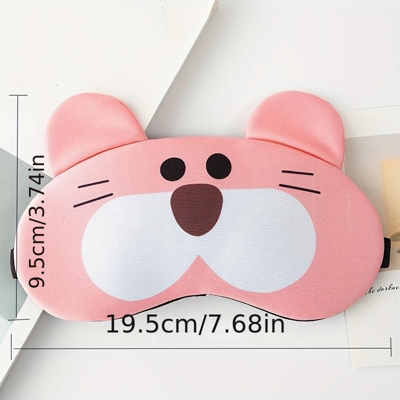 Cute Cartoon Animal Adjustable Sleeping Eye Mask, Travel Sleep Nap Eye Mask Shading Eye Mask, Blackout Sleep Eye Mask Sleeping Eye Mask Comfortable Design Sleeping Eye Mask, Suitable for Night Sleep Air Travel and Nap Soft Eye Mask