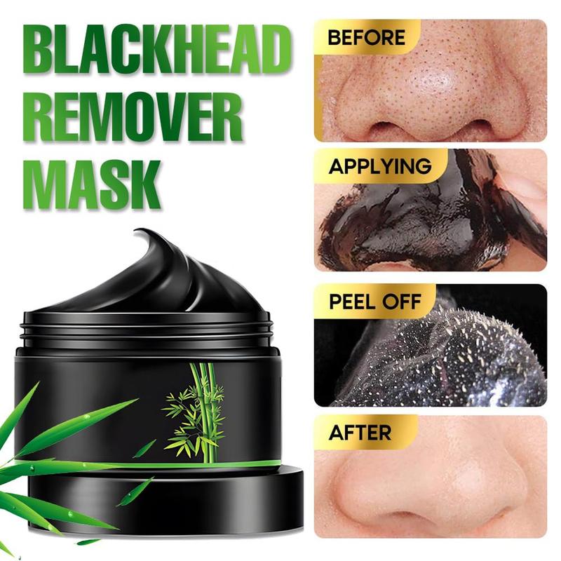 Black Head Remover Mask for face,Black Activated Charcoal Face Mask Skincare peel off, Peel off Face Mask for Blackheads and Pores Remover, Blackhead Remover Strip Facial Mask for All Skin Types, 120g