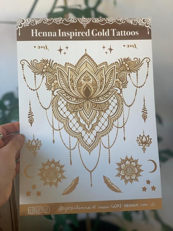 Gold Foil Temporary Tattoo | LOTUS