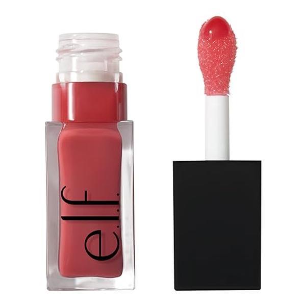 e.l.f. Glow Reviver Lip Oil, Nourishing Tinted Lip Oil For A High-shine Finish, Infused With Jojoba Oil, Vegan & Cruelty-free, Rose Envy Makeup Cosmetic Glossy Lipgloss Lipstick