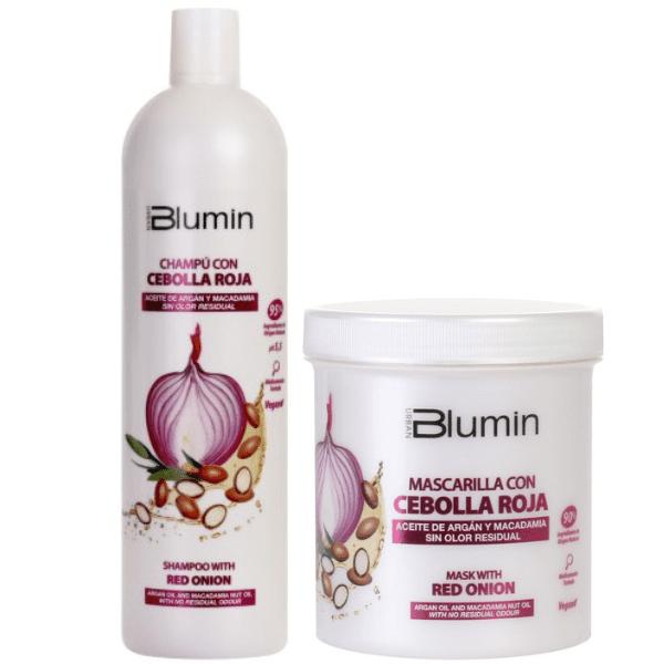 Blumin Shampoo 1000ml + Mask 700ml with Extract of Red Onion (NO RESIDUAL ODOUR)