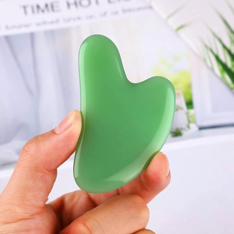 Manual Face Massager, Comfort Imitation Jade Gua Sha Stone for Scraping & Lifting, Skincare Gift