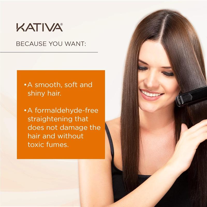 Kativa Brazilian Keratin Kit (Alisado Brasileño) – 12-Week Treatment with Organic Keratin & Argan Oil for Salon Results at Home