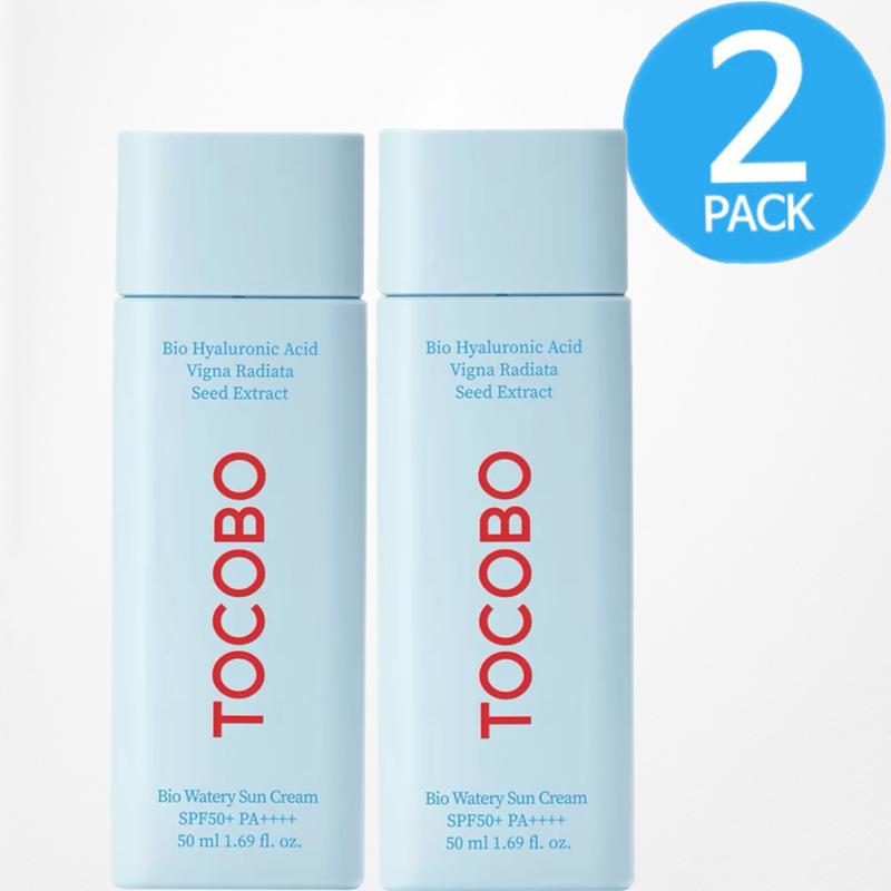 Tocobo Bio Watery Sun Cream SPF50 PA++++ High Protection 50ml 1.69oz x 2 Packs Facial Skincare Lightweight Sunscreen Uv Daily Gentle Comfort Skin Repair