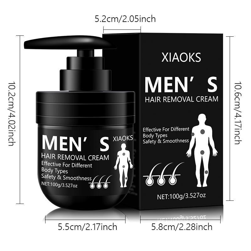 Men's Press Type Hair Removal Cream, Gentle and Non-irritating Quick Cleansing Hair Removal Cream, Men's Skin Care Products