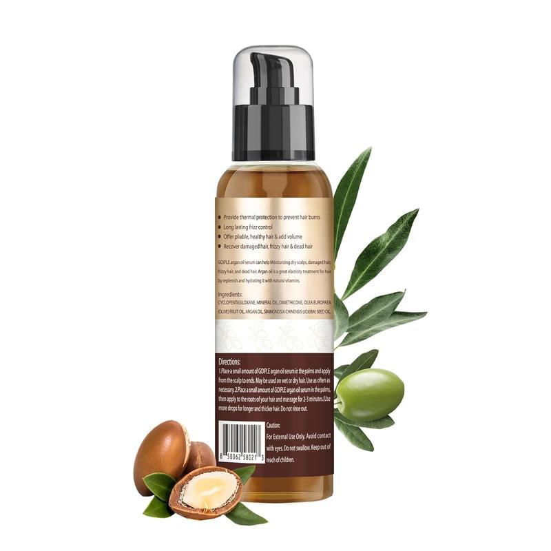 Argan Protein Hair Oil Serum Argan Oil Styling &  Oil - Anti Frizz Control Nourishes & Repair Argan Oil for Dry Damaged Hair & Sclap Heat Protectant Serum for Shine Prevent Hair Burns