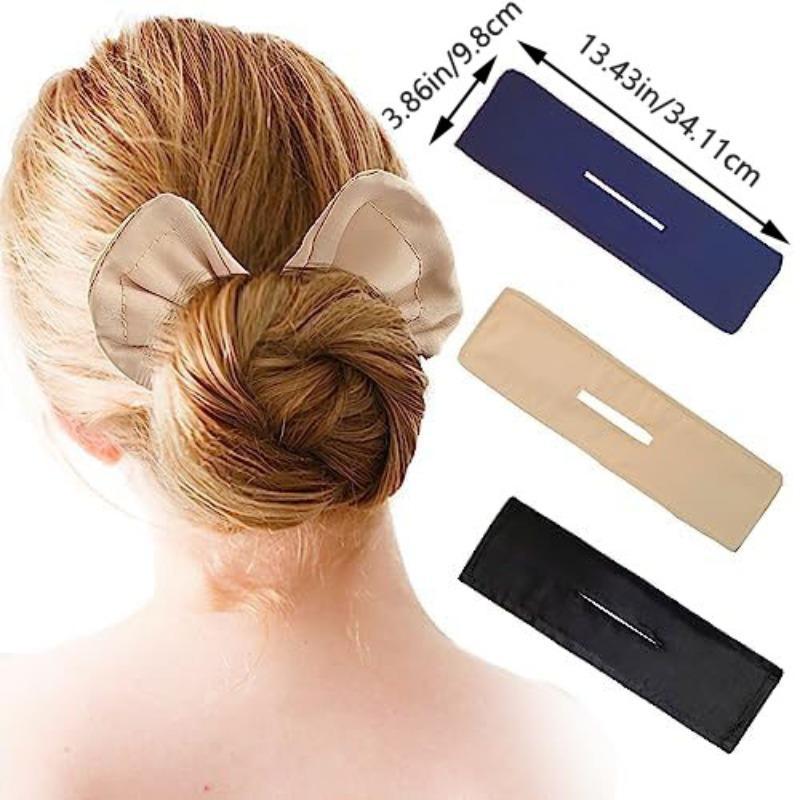 Solid Color Hair Bun Maker, 3 Counts Lazy Hair Curler, Strong Flexible Bow Maker, Heatless Styling Tools for Women & Girls