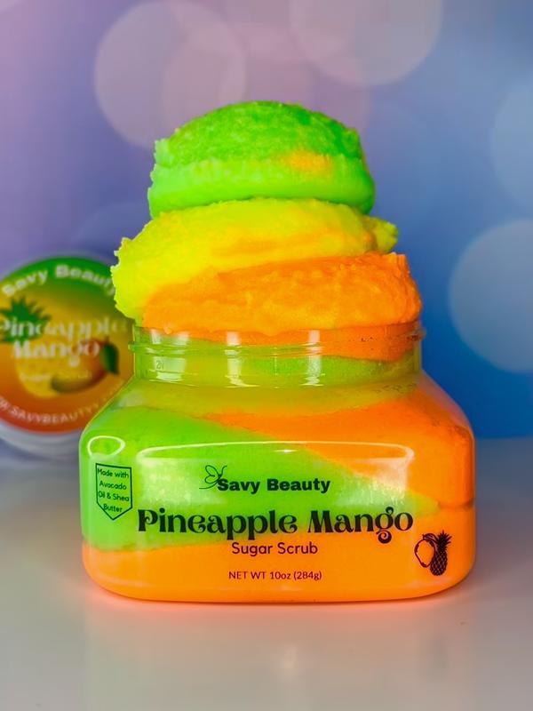 Pineapple Mango- Whipped Lightweight Sugar Scrub For Smooth Skin Body Care