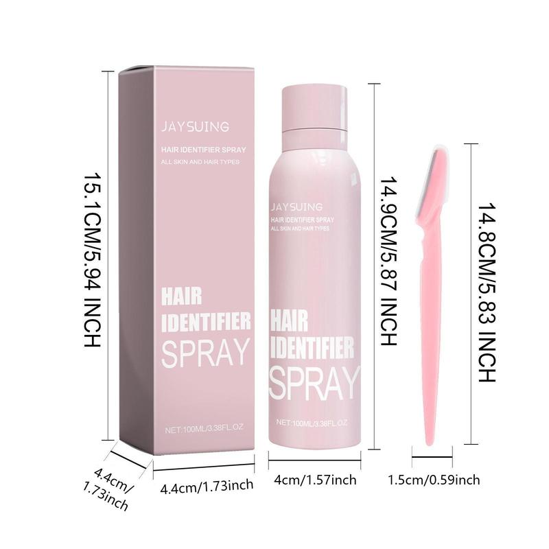 Hair Identifier Spray for Face Shaving, 1 Set Skin Body Hair Identifying Spray for Dermaplaning, Women Dermaplaning Tool for Face, Christmas Gift