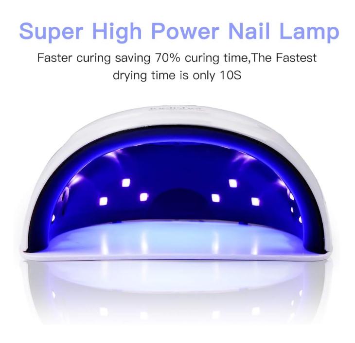 72W UV LED Nail Lamp, Faster UV Light for Gel Polish with 3 Timers, Professional Auto Sensor Nail Dryer with LCD Screen for Salon and Home Use