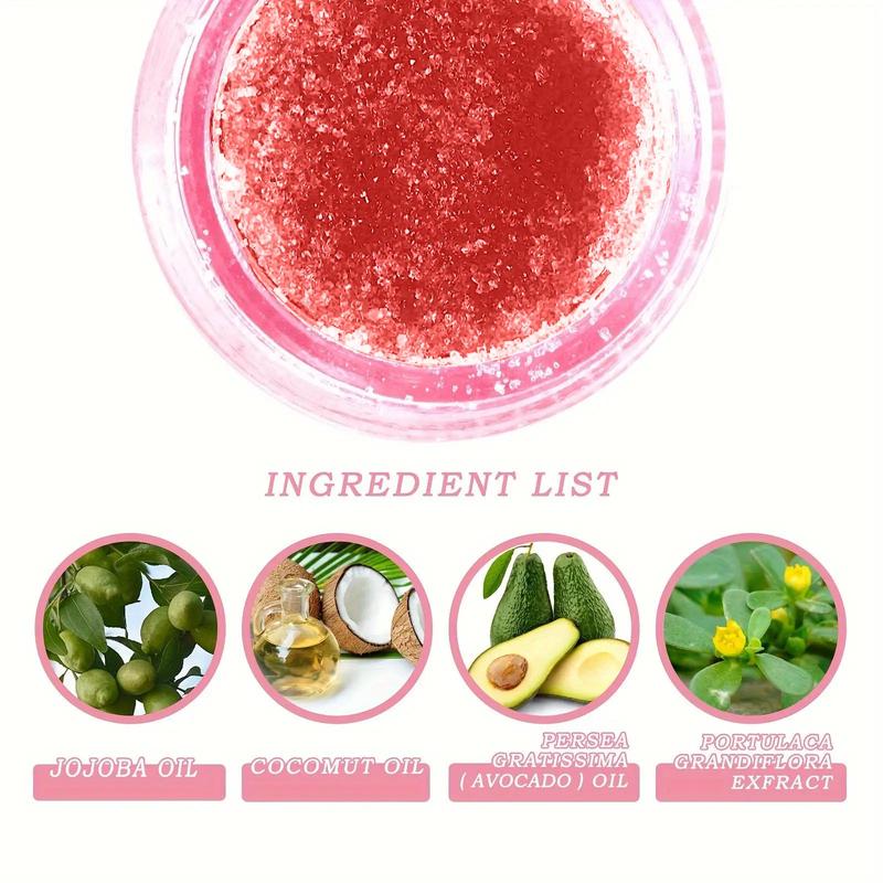 Peach Lip Scrub with Brush, Exfoliating Lip Scrub, Fade Lip Lines, Lip Care Product for Women & Girls, Skincare Products