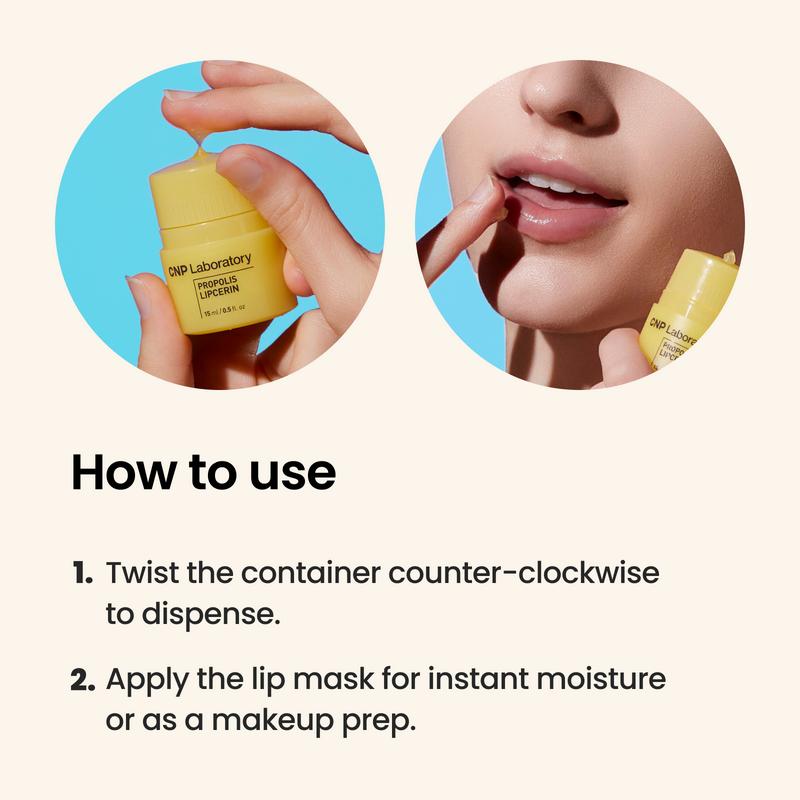 [CNP Official Shop] Honey Lip Butter, Propolis Lipcerin, Hydrating, Gentle Exfoliation, Deep Nourish, Revitalizing Dry Lips, Shea Butter, Korean Skin Care (0.5 fl.oz   15ml)