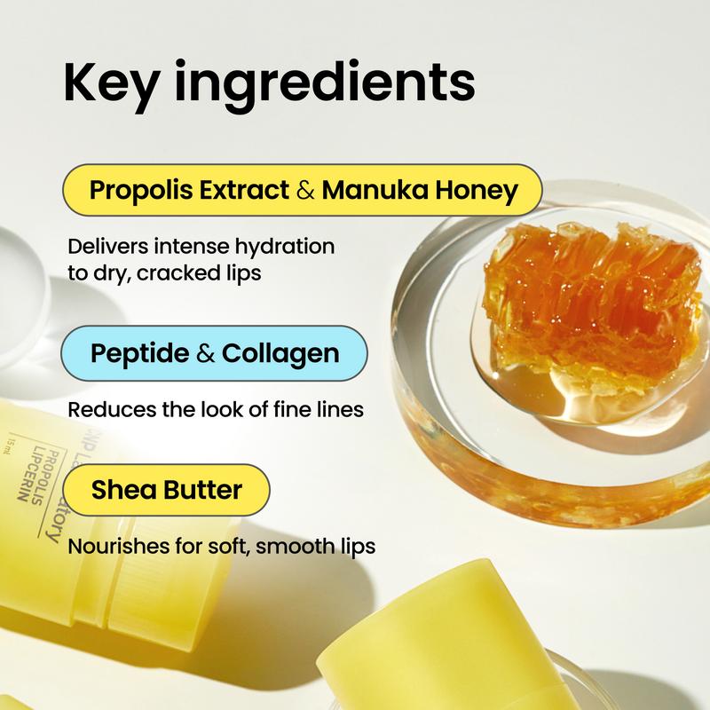 [CNP Official Shop] Honey Lip Butter, Propolis Lipcerin, Hydrating, Gentle Exfoliation, Deep Nourish, Revitalizing Dry Lips, Shea Butter, Korean Skin Care (0.5 fl.oz   15ml)