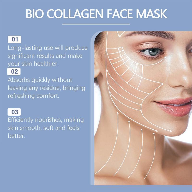 Collagen Face Mask, 1 Box 2 Boxes(4 Counts box) Moisturizing Facial Mask, Hydrating Face Mask, Face Care Product for Women & Men