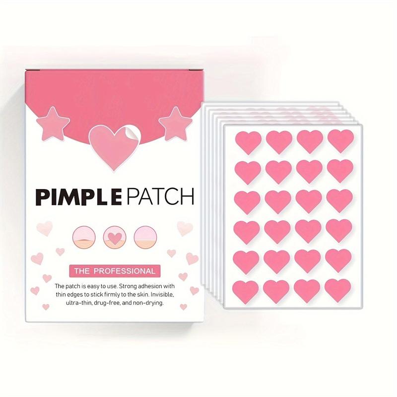 Heart Shaped Acne Patch, 24pcs set Invisible Acne Covering Sticker, Pimple Patch, Facial Skin Care Product for Women & Men, Christmas Gift