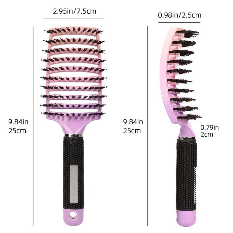 Hair Brush, Curved Vented Brush for Blow Drying, Detangling Hair Brushes for Women Men, Professional Hair Styling Brush for Wet Dry Curly Thick Straight Frizz Hair, Gift for Girlfriend, Heatless Styling Tools