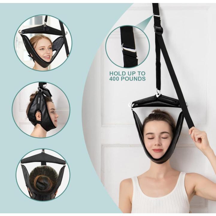 Cervical traction device Portable on-door device relieves neck pain Head traction stretcher Home Physics