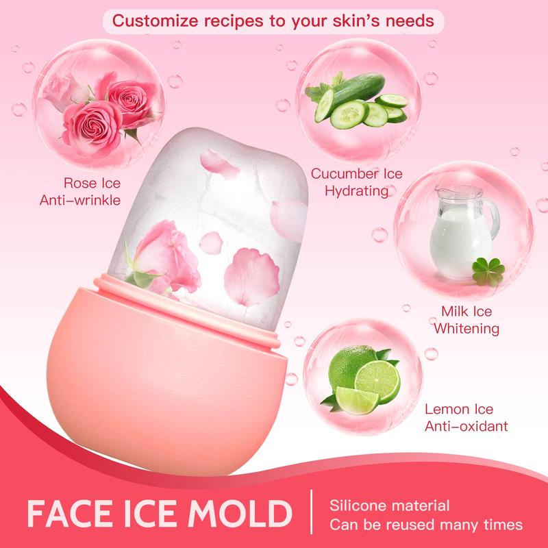 Face and Body Ice Roller,Comfort Silicone Ice Cube for Puffiness,Eyes and Neck Naturally Conditioning and Skin Care,Cold Therapy Ice Cup Molds Massage