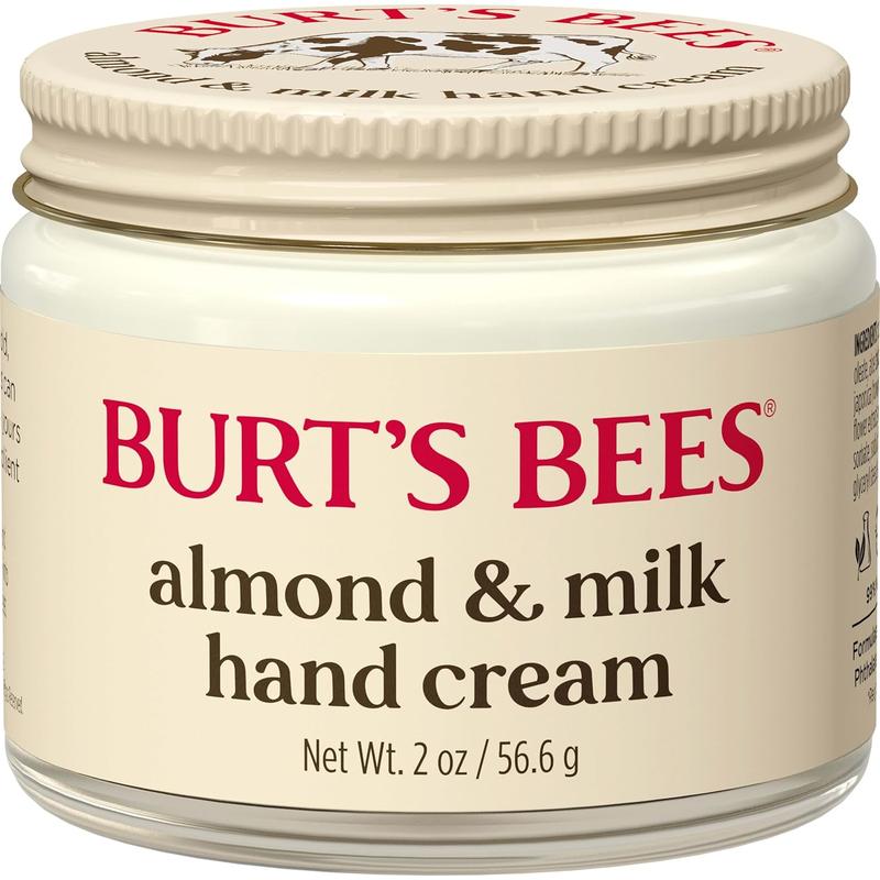 Burt's Bees Stocking Stuffers, Almond & Milk Hand Cream, Natural Origin Skin Care Christmas Gifts, 2 Oz Hydrate Hydrating