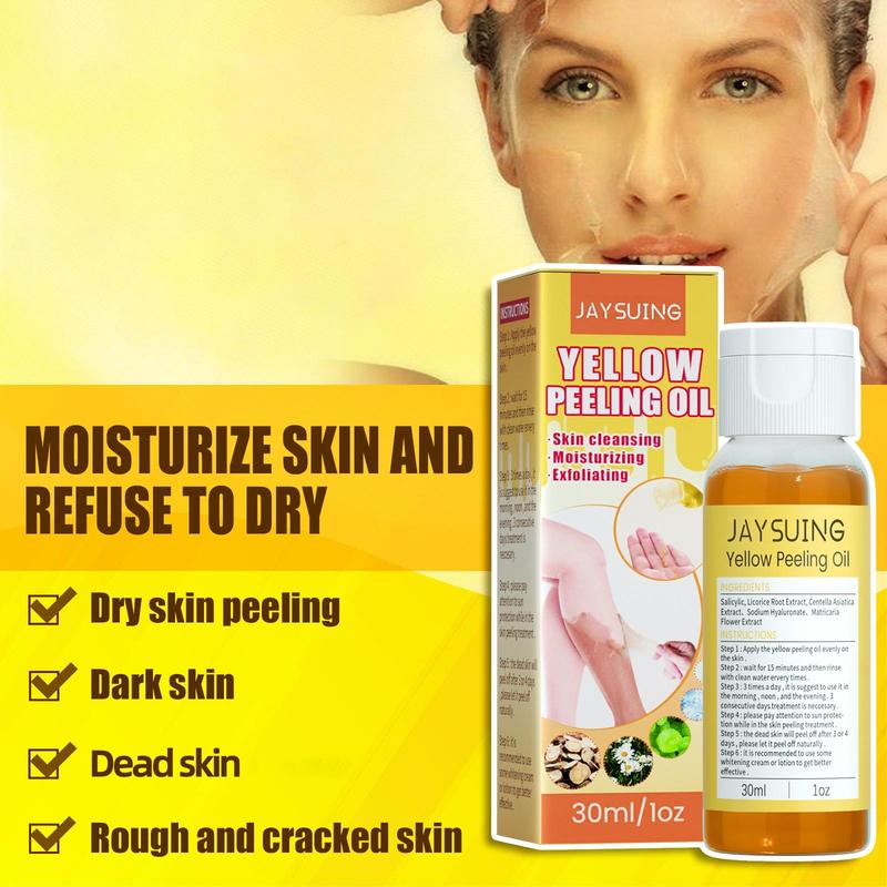 Exfoliating Yellow Peeling Oil, Deep Cleansing & Exfoliating Body Care Oil, Body Scrub for Women & Men