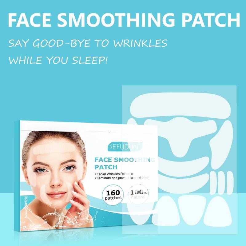 Facial Wrinkle Patches, 160pcs box Face Smoothing Patches, Easy To Use, Facial Skin Care Patches, Skin Care Products for Women, Christmas Gift