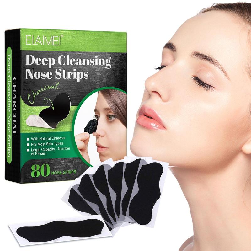 Deep Cleansing Nose Strips, 80pcs box Nose Strips, Nose Pores Cleaning Strips, Professional Nose Pores Cleaning Tool for Men & Women