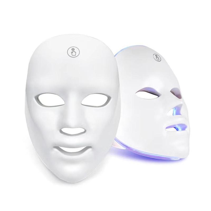 LED Light Facial Mask Machine, 1 Count Rechargeable Facial Skin Care Mask, Professional Facial Beauty Instrument for Home & Spa Use