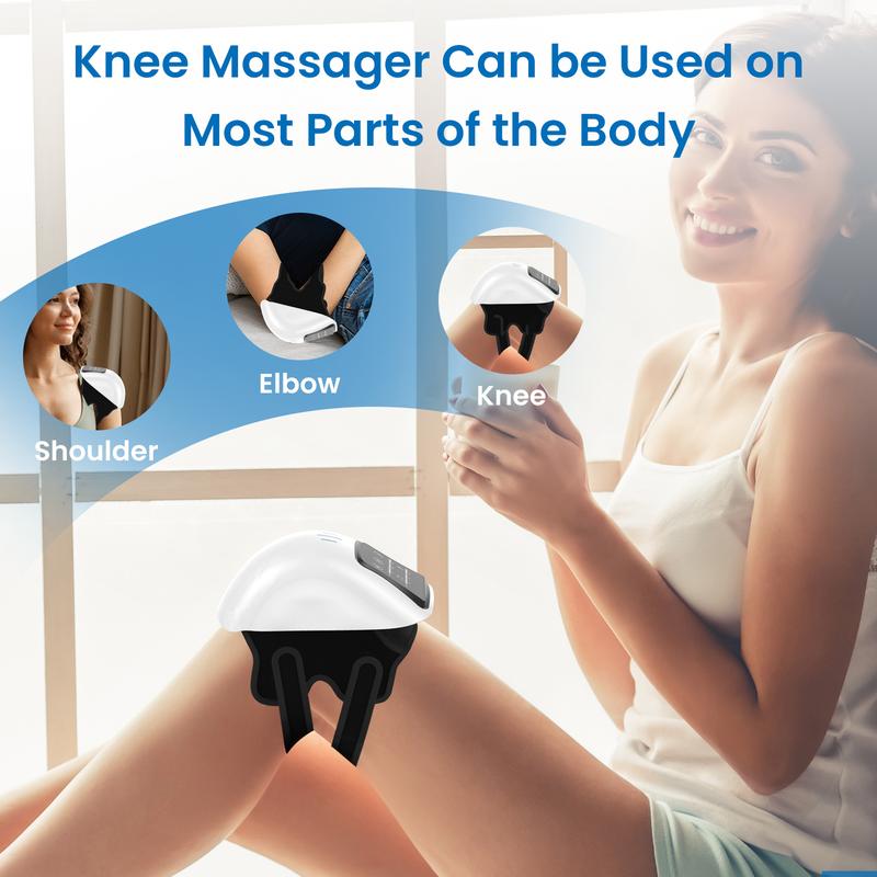 Black Friday Knee Massager, Cordless Electric Knee Massager, Clear Visible Large LED Screen, Portable & Easy to Use, Gifts for Men, Women, Christmas