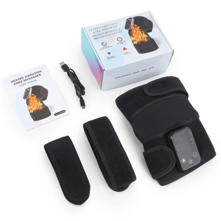 aa  Cordless Knee Massager with Heat - 3 Adjustable Vibrations and Heating Modes for Knee, Elbow, and Shoulder P  kuain Relief