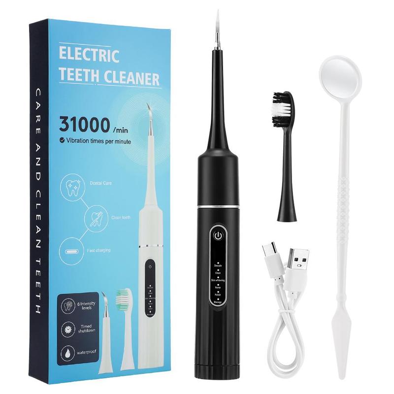 6-speed Adjustment Electric Toothbrush with Replacement Brush Head, 1 Set Waterproof Type C Charging Deep Cleansing Protecting Gums Toothbrushes for Adults