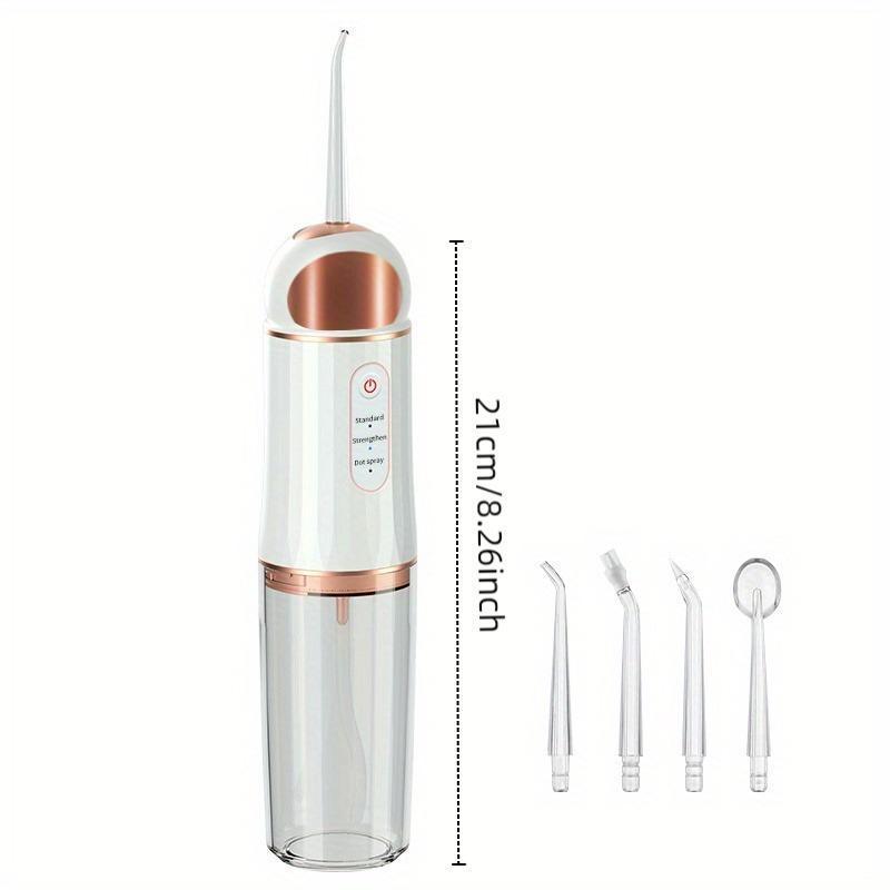 4-in-1 Oral Irrigator Replacement Header, Portable Rechargeable Water Flosser With 3 Modes, Portable Oral Irrigator, Teeth Cleaning