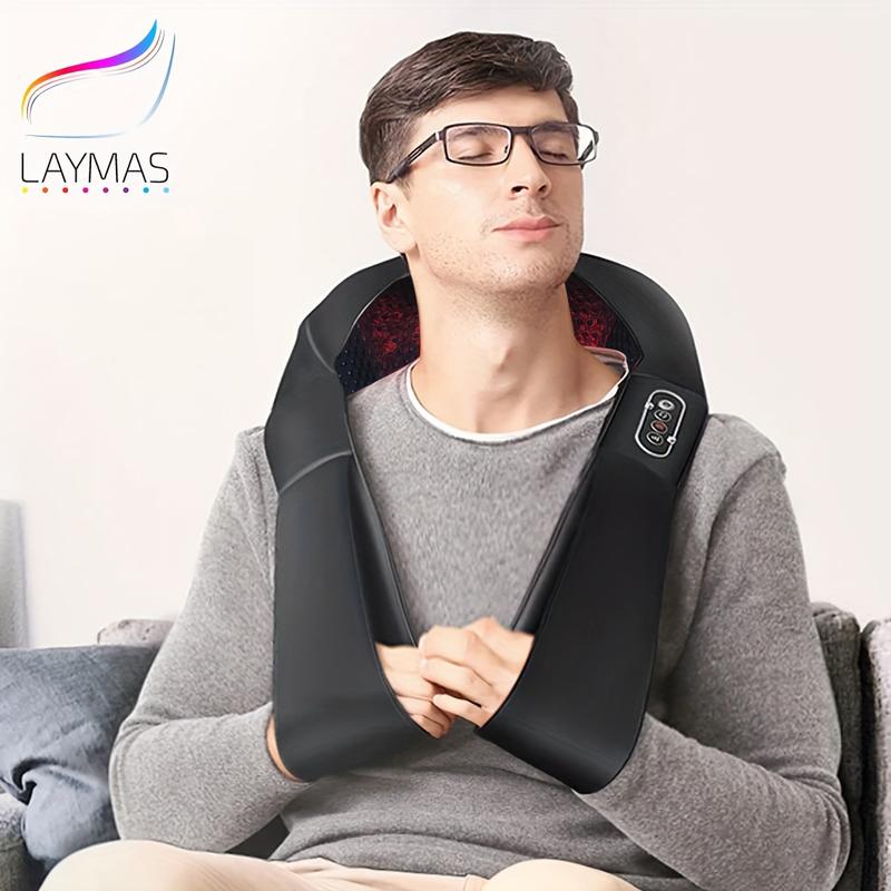 Back and Neck Massager: 3 - level heat, 8 - node massage for neck, back, shoulder. For home, car, office Gift for Family and Friends