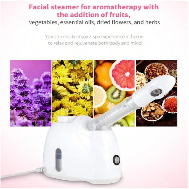 Facial Mist Steamer, 360° Rotatable Face Steamer, Hot Mist Humidifier Steamer for Face Spa Sinuses Moisturizing, Home Use Or Salon, Skincare Tools