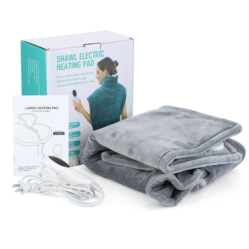 Electric Heated Massage Shawl, 1 Box 10-speed Temperature Adjustment Back Massager, Body Heating Blanket for Home & Office