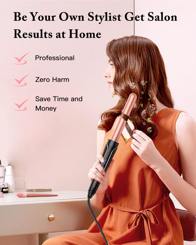 BESTOPE PRO 5 in 1 Curling Iron Curling Wand, Curling Iron Set with A Thermal Brush, A 3-Barrel Hair Crimper Iron, 3 Ceramic Curling Irons (0.35 