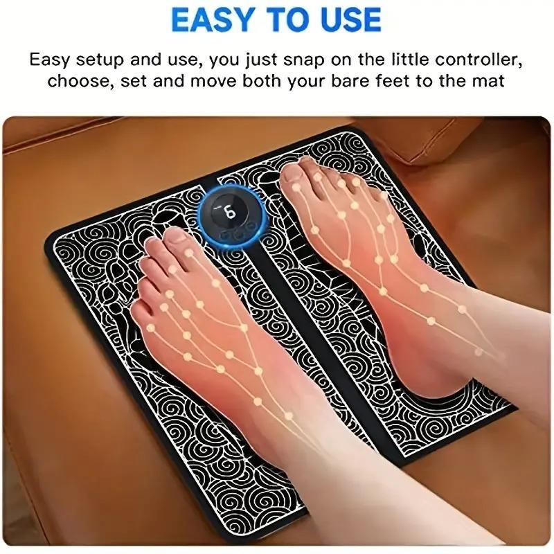 Portable Foot Massager Pad, 1 Count USB Rechargeable Foot Massager, Foot Massage Machine, Professional Foot Massage Device for Home & Travel