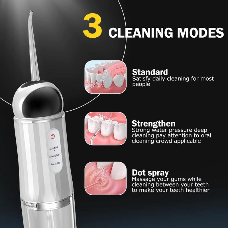 4-in-1 Oral Irrigator Replacement Header, Portable Rechargeable Water Flosser With 3 Modes, Portable Oral Irrigator, Teeth Cleaning