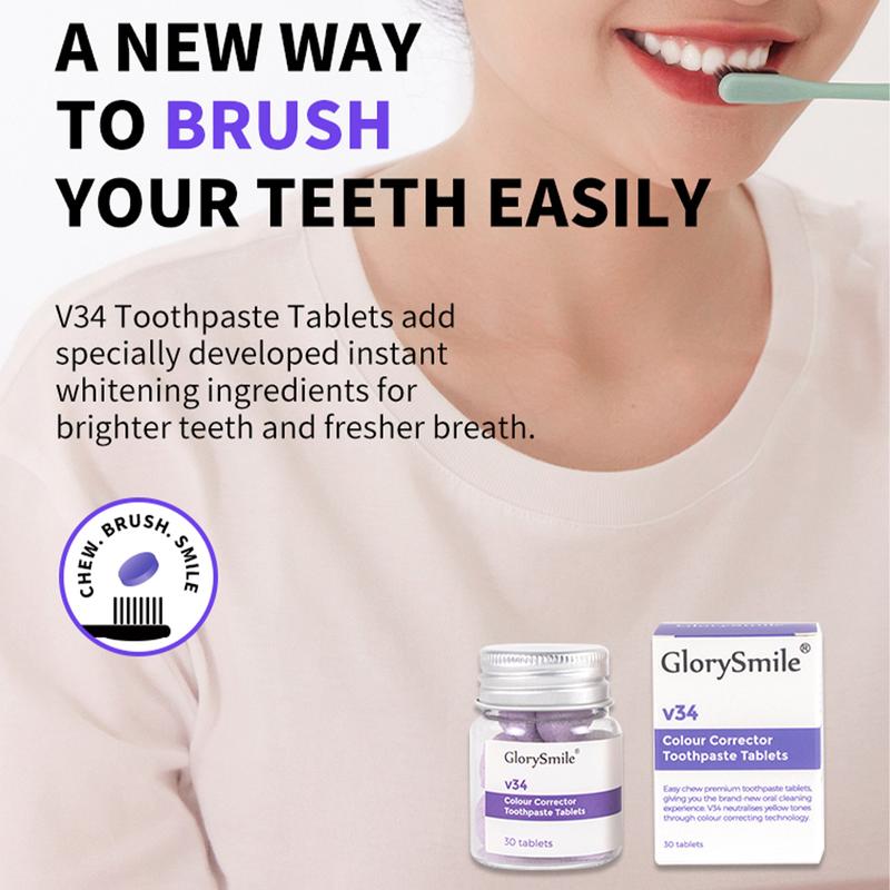 Glass Jar oral Toothpaste Tablets, Naturally Whitening Toothpaste Bits, Chewable travel size toothpaste tablets, bad breath solutions