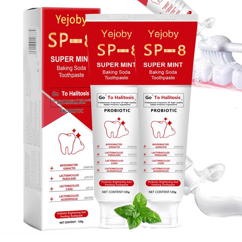 [Upgraded Version] SP-8 Probiotic Toothpaste, Free of Fluoride, Hydroxyapatite, Anti plaque, Oral Health Management triple whitening,SP-8,SP-6,SP8,SP6