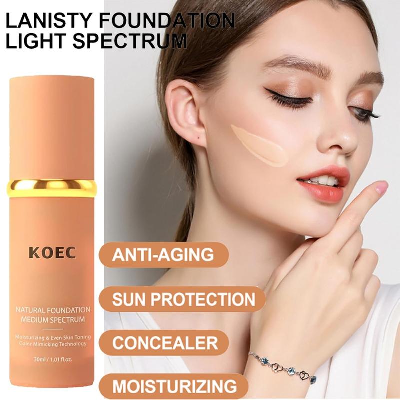 Foundation 4 in 1 - Medium Spectrum, Concealer, Coverage For Compiete Makeup Look Long, Wear Foundation, Cosmetic, Beauty Makeup Concealer, Luxury Grace