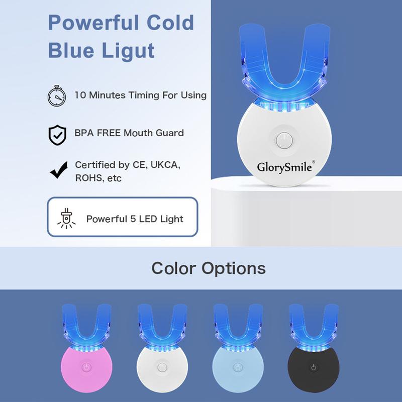 Teeth Whitening Kit LED Light  with 3 Carbamide Peroxide Teeth Whitening Gel for Sensitive Teeth