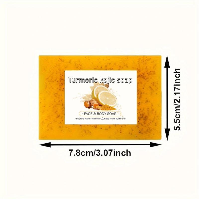 Turmeric Kojic Soap Bar, 3 Counts set Deep Cleansing Brightening Skin Soap Bar, Moisturizing Body Wash Soap for Women & Men  All Skin Types