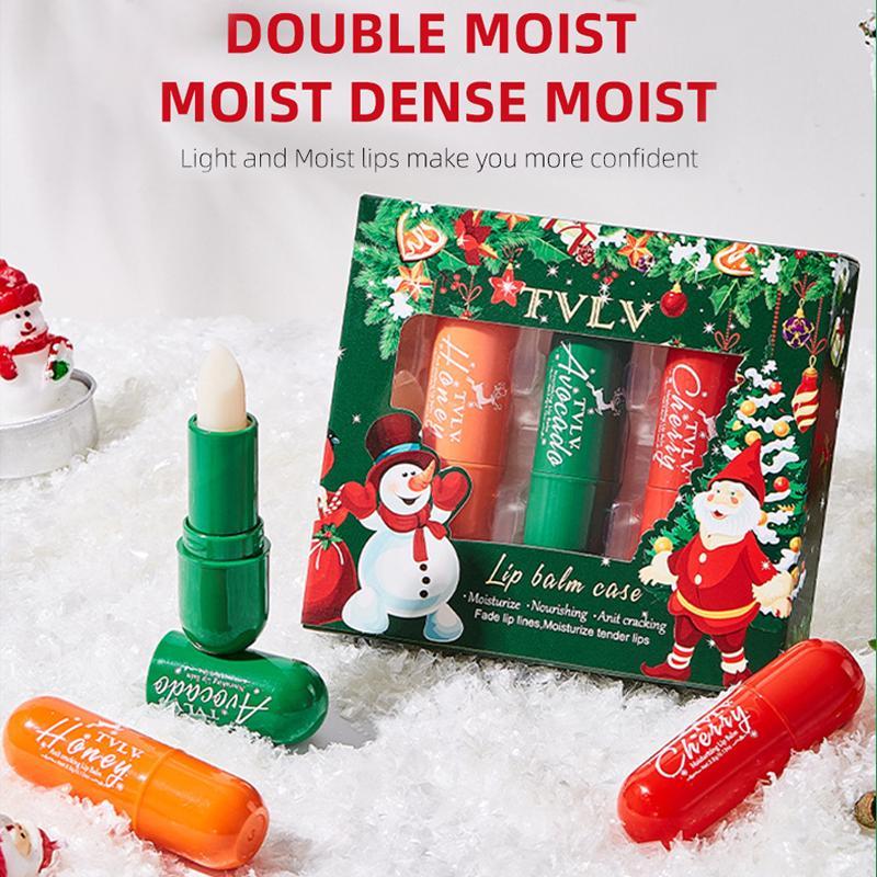 Christmas Limited Edition Hand Cream & Lip Balm Set, 10pcs Moisturizing Hand Cream & 6 Counts Lip Balm, Hydrating Hand Care & Lip Care Product