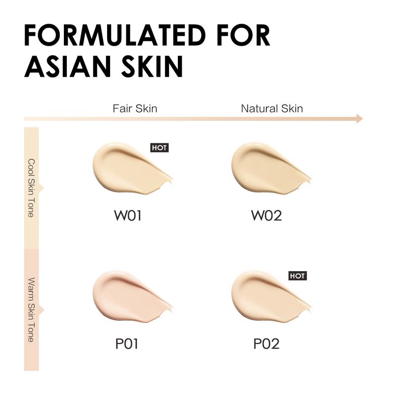 CARSLAN 24H Longlasting Moisture Liquid Foundation Makeup High Coverage Concealer Hydrating Oil Control For Dry Oliy Combination Nomal Skin Longwear  Flawless Finish Base Foundation Makeup