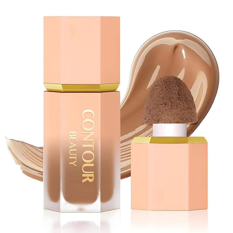 Liquid , Soft  Contour , Liquid Bronzer Face Concealer  Contouring with Cushion Applicator, Long Lasting Silky Face Contour  Bronzer Contouring  (101)